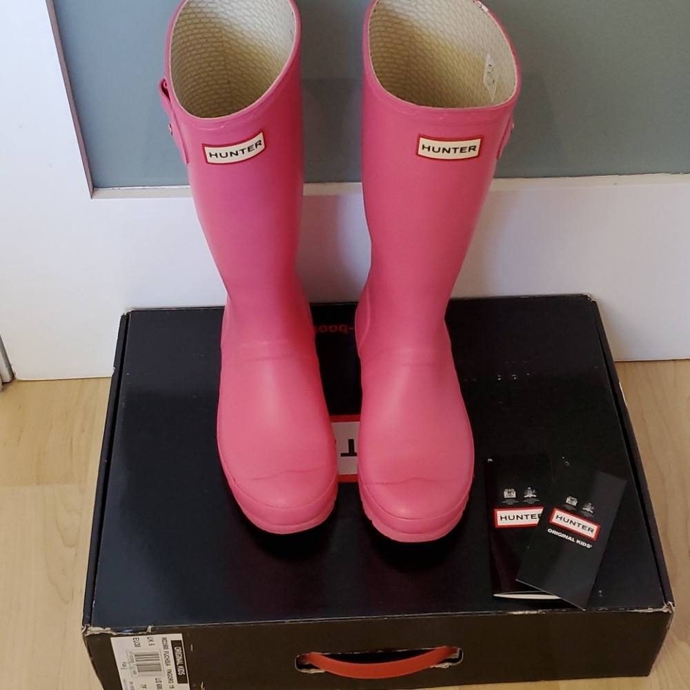 EUC + Box + Tags Pink Hunter Boots